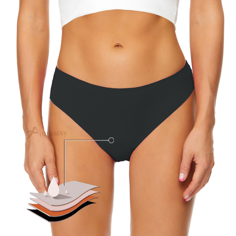 Period Panty Absorbent - Damskie bezszwowe majtki kąpielowe na okres,