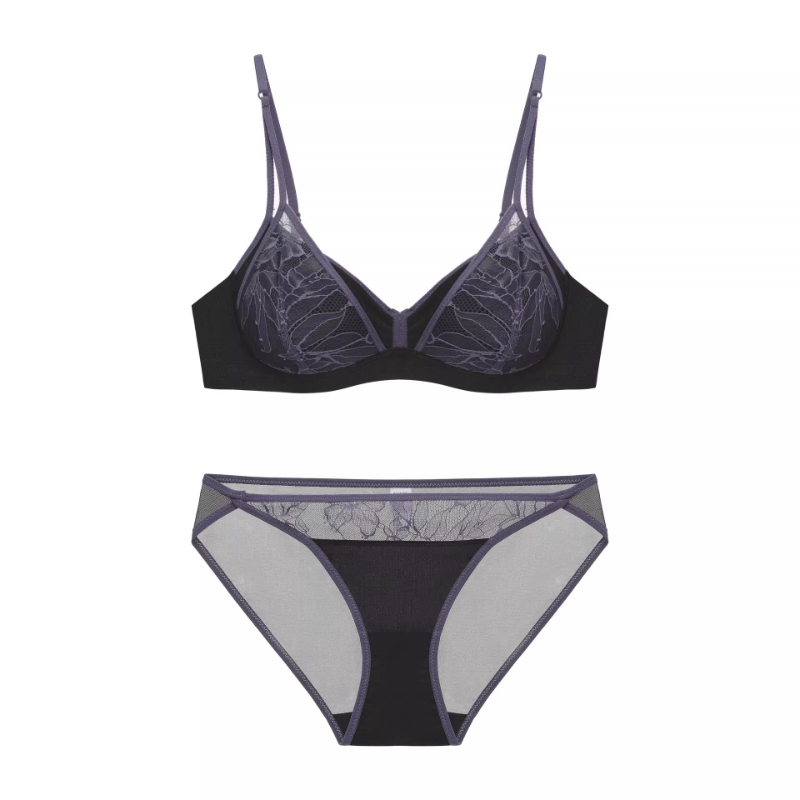 Bralette Wireless Soft - Damska francuska koronkowa braletka bez fiszbin,